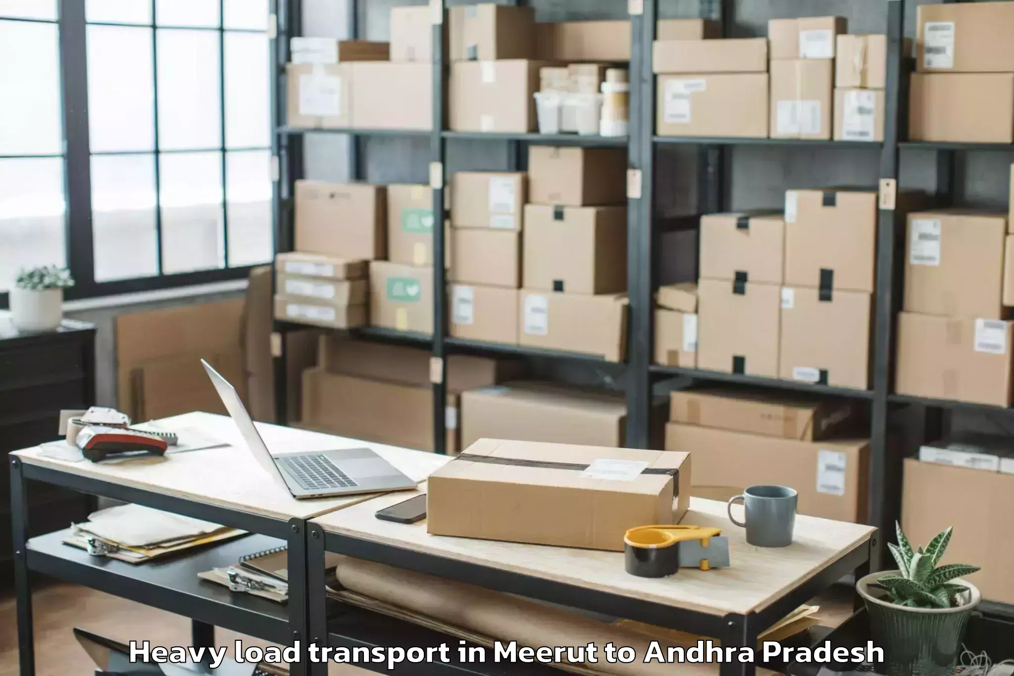 Easy Meerut to Anandapuram Heavy Load Transport Booking